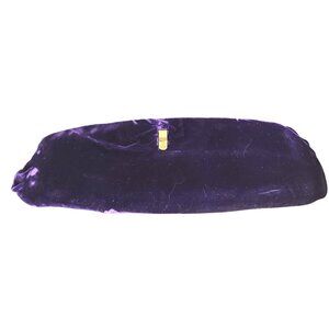 Vintage Bobbie Jerome Purple Velvet Clutch Purse With Gold-Tone Trim & Zippered